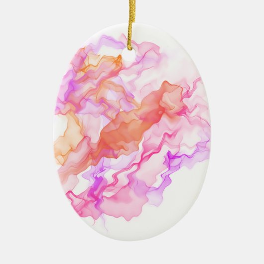 Abstracte fractale rook keramisch ornament (Voorkant)