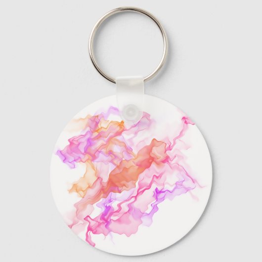 Abstracte fractale rook sleutelhanger (Voorkant)