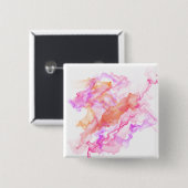Abstracte fractale rook vierkante button 5,1 cm (Voorkant /achterkant)