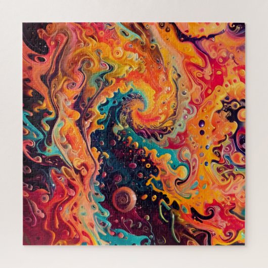 Abstracte fractale textuur legpuzzel (Verticaal)
