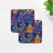 Abstracte fractale vlakken vierkante visitekaartjes (Bureau)