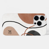 Abstracte Freeform-vormen - bruin en zwart Case-Mate iPhone Case (Achterkant (horizontaal))