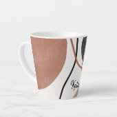 Abstracte Freeform-vormen - bruin en zwart Latte Mok (Linkerhoek)
