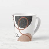 Abstracte Freeform-vormen - bruin en zwart Latte Mok (Rechterhoek)