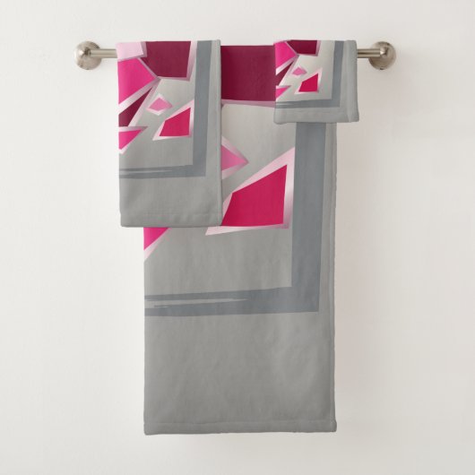 Abstracte fuchesbloem bad handdoek (Insitu)