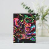 Abstracte Funky 90 Briefkaart (Staand voorkant)