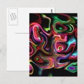 Abstracte Funky 90 Briefkaart (Voorkant / Achterkant)