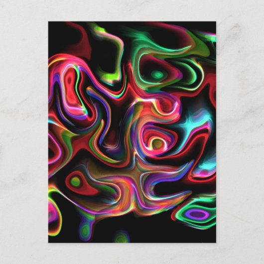 Abstracte Funky 90 Briefkaart (Voorkant)