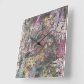 Abstracte Funky kleurrijke wandklok Vierkante Klok (Hoek)