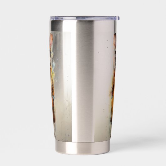 Abstracte Funky Mannelijke Muis Geïsoleerde Drinkbeker (Links)