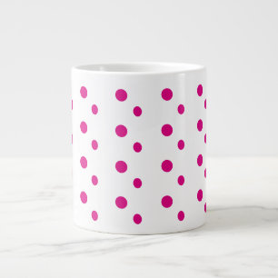 Abstracte, funky roze stippen extra grote beker