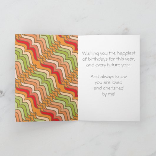 Abstracte Funky Zig Zag Stripes Kaart (Binnen)