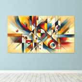 Abstracte Fusion – Limited Edition kunstwerk Canvas Afdruk (Insitu (Houten vloer))