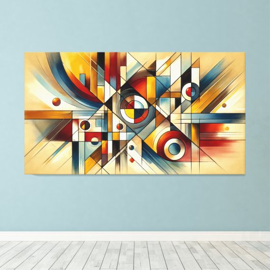 Abstracte Fusion – Limited Edition kunstwerk Canvas Afdruk (Insitu (Houten vloer))