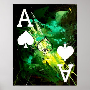 ABSTRACTE GALAXY-ACES VAN SPADE POSTER