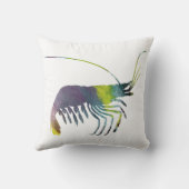 Abstracte garnalensilhouet kussen (Achterkant)