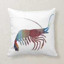 Abstracte garnalensilhouet