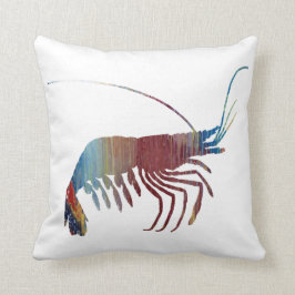 Abstracte garnalensilhouet kussen