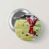 Abstracte gazon Bowls Oil Paint, Ronde Button 5,7 Cm (Voorkant /achterkant)