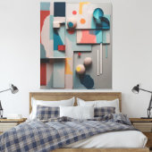Abstracte gebieden canvas afdruk (Insitu (Slaapkamer))