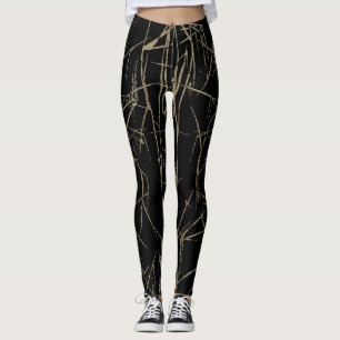 Abstracte geborstelde Leggings van Joya Eve