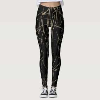 Abstracte geborstelde Leggings van Joya Eve