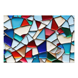 Abstracte gebroken glas kunst foto afdruk