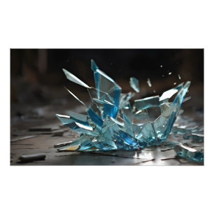 Abstracte gebroken glaskunst foto afdruk