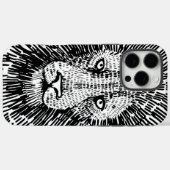 Abstracte gedurfde leeuw gezicht illustratie Case-Mate iPhone case (Achterkant (horizontaal))
