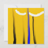 Abstracte geel blauw zwart wit olieverfschilderij (Voorkant)