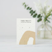 ABSTRACTE GEEL VAN CERAMIC OCHRE STUD EARRING DISP VISITEKAARTJE (Staand voorkant)