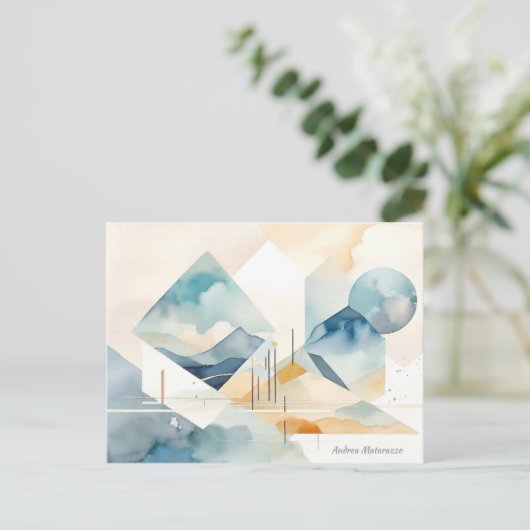 Abstracte geest briefkaart (Staand voorkant)