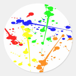 abstracte gekleurde kunst verven ronde sticker