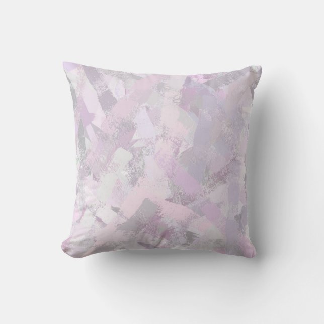 Abstracte gekleurde penseelstreken, structuur kussen (Voorkant)