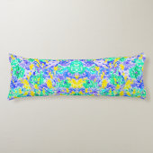 Abstracte gekleurde springbloemen lichaamskussen (Voorkant)