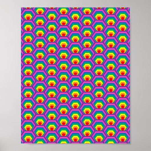 Abstracte gekleurde vormen poster (Voorkant)