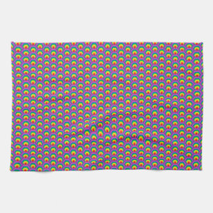 Abstracte gekleurde vormen theedoek