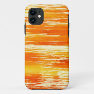 Abstracte gele achtergrond vanaf waterverf iPhone 11 hoesje