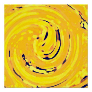 Abstracte gele cirkel perfect poster