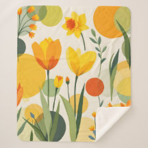 Abstracte gele lentbloemen