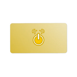 Abstracte gele pictogramlabels etiket