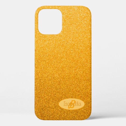 Abstracte Gele Sint Monogram Case-Mate iPhone Case (Achterkant)