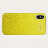 Abstracte Gele Sint Monogram Case-Mate iPhone Case (Achterkant (horizontaal))