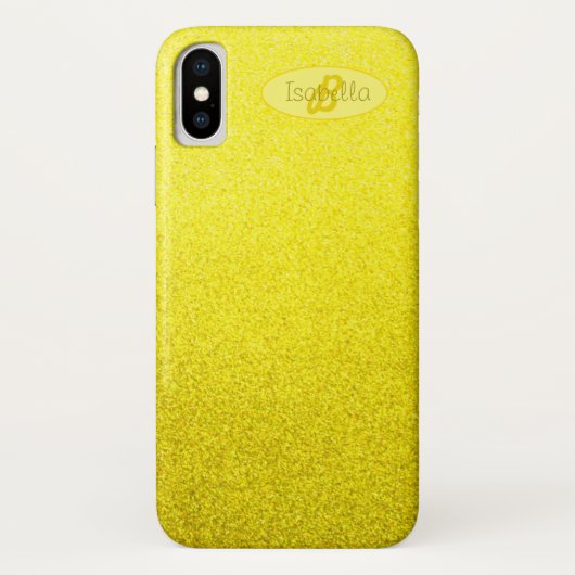 Abstracte Gele Sint Monogram Case-Mate iPhone Case (Achterkant)