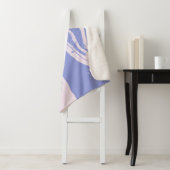 Abstracte gemarmerde kunst in Lavender en Blush Sherpa Deken (In situ)