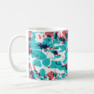 Abstracte gemarmerde papieren kunstachtergrond koffiemok