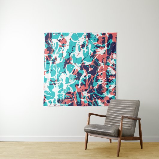 Abstracte gemarmerde papieren kunstachtergrond wandkleed (In Situ (horizontaal))