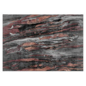 Abstracte gemarmerde verf met matig roos goudverf snijplank (Voorkant)