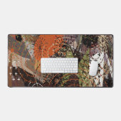 Abstracte Gemengde Media Aardse Herfstkleuren Bureaumat (Keyboard & Muis)