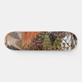 Abstracte Gemengde Media Aardse Herfstkleuren Skateboard (Horizontaal)